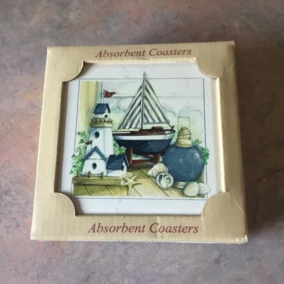 Boat and Lighthouse Coasters - Picture 1 of 1